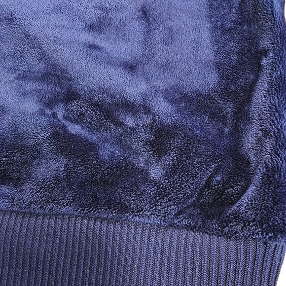 ATHLETA GIRL FEELIN ' GREAT CREW SWEATSHIRT THICK PLUSH dark Indigo blue, sz 12 - Picture 4 of 4